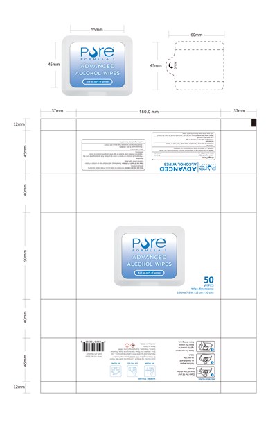 Pure Formula 1 Advanced Alcohol Wipes (Pure Formula 1 Advanced Alcohol Wipes With Alcohol)